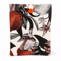 Funda de Libro Pompadour - loneta estampada con granadas y figuras del XVIII (anverso)