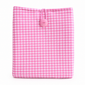 Funda de Libro Vichy Rosa - popelín de algodón cuadros rosa y blanco